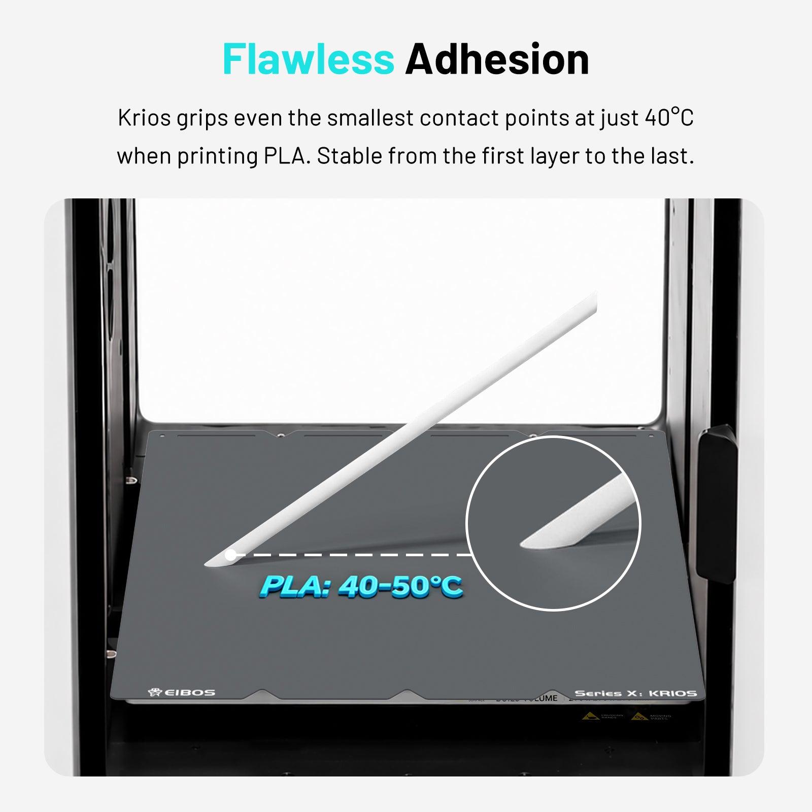 EIBOS Cold Build Plate KRIOS for Snapmaker U1 3D Printer