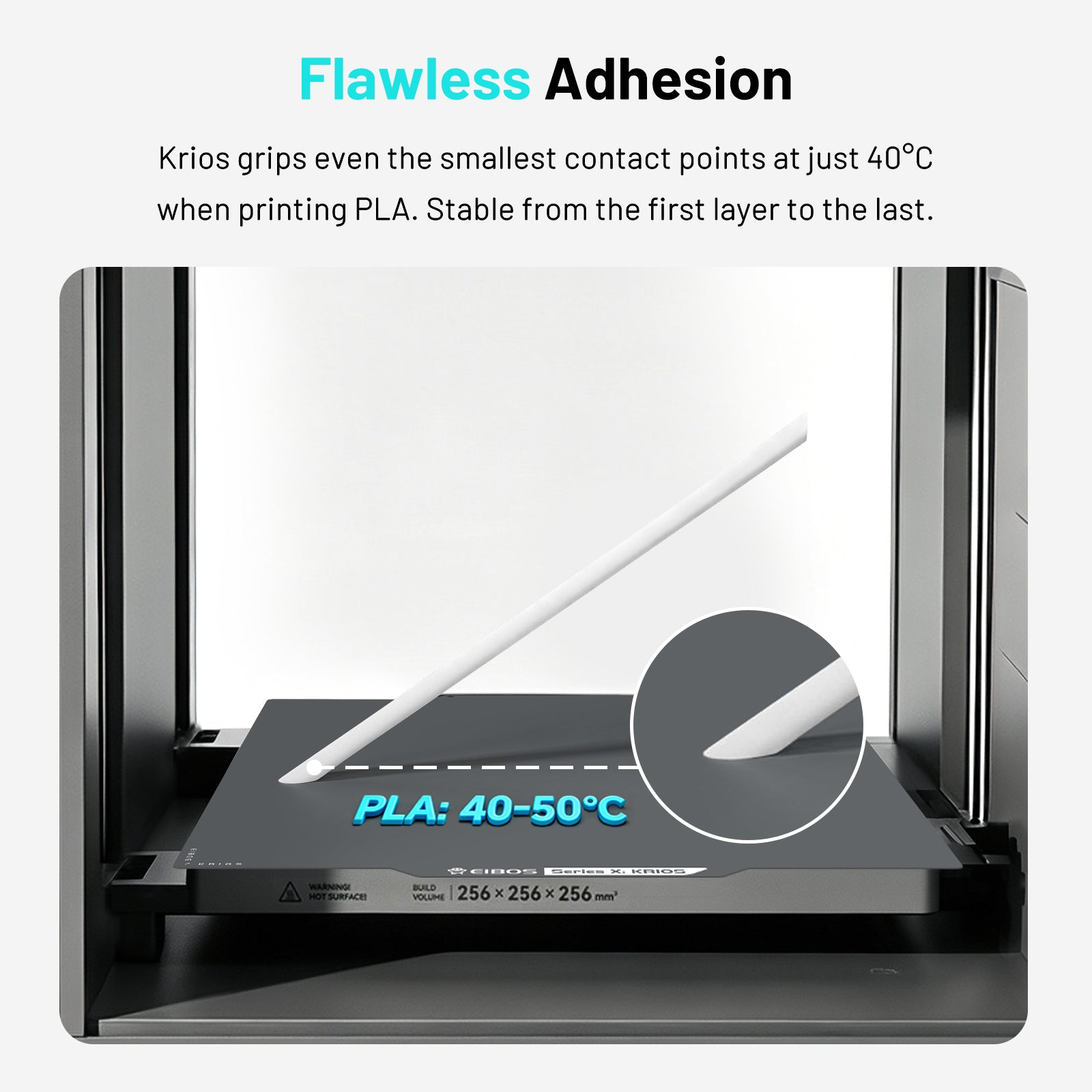 EIBOS Cold Build Plate KRIOS for Flashforge Creator 5 3D Printer