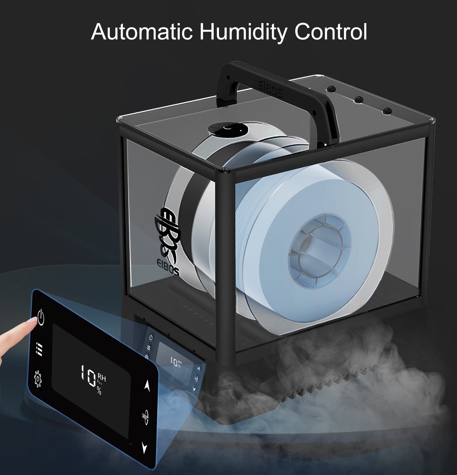 Control panel of the filament dryer Polyphemus