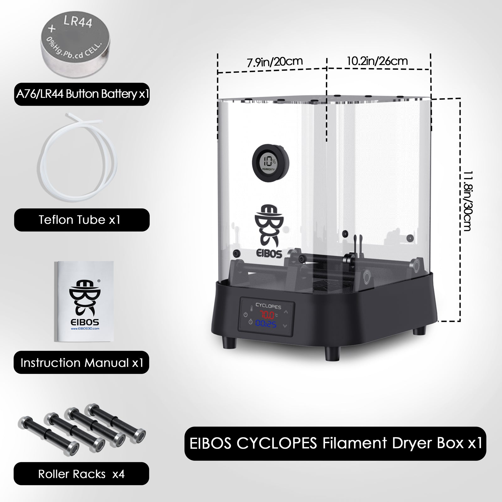 EIBOS 3D Filament Dryer CYCLOPES