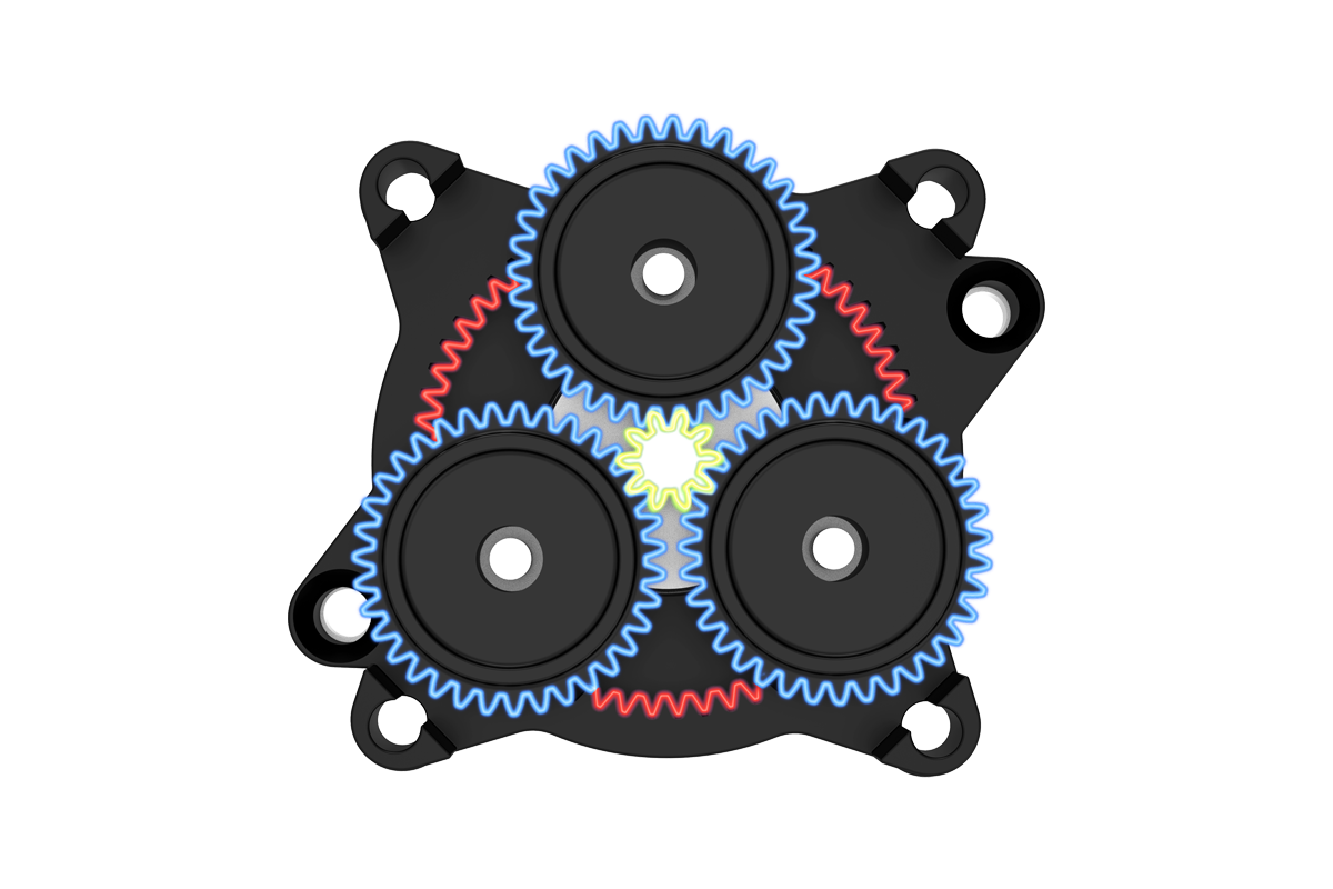 3D Extruder Artemis shows gear meshing