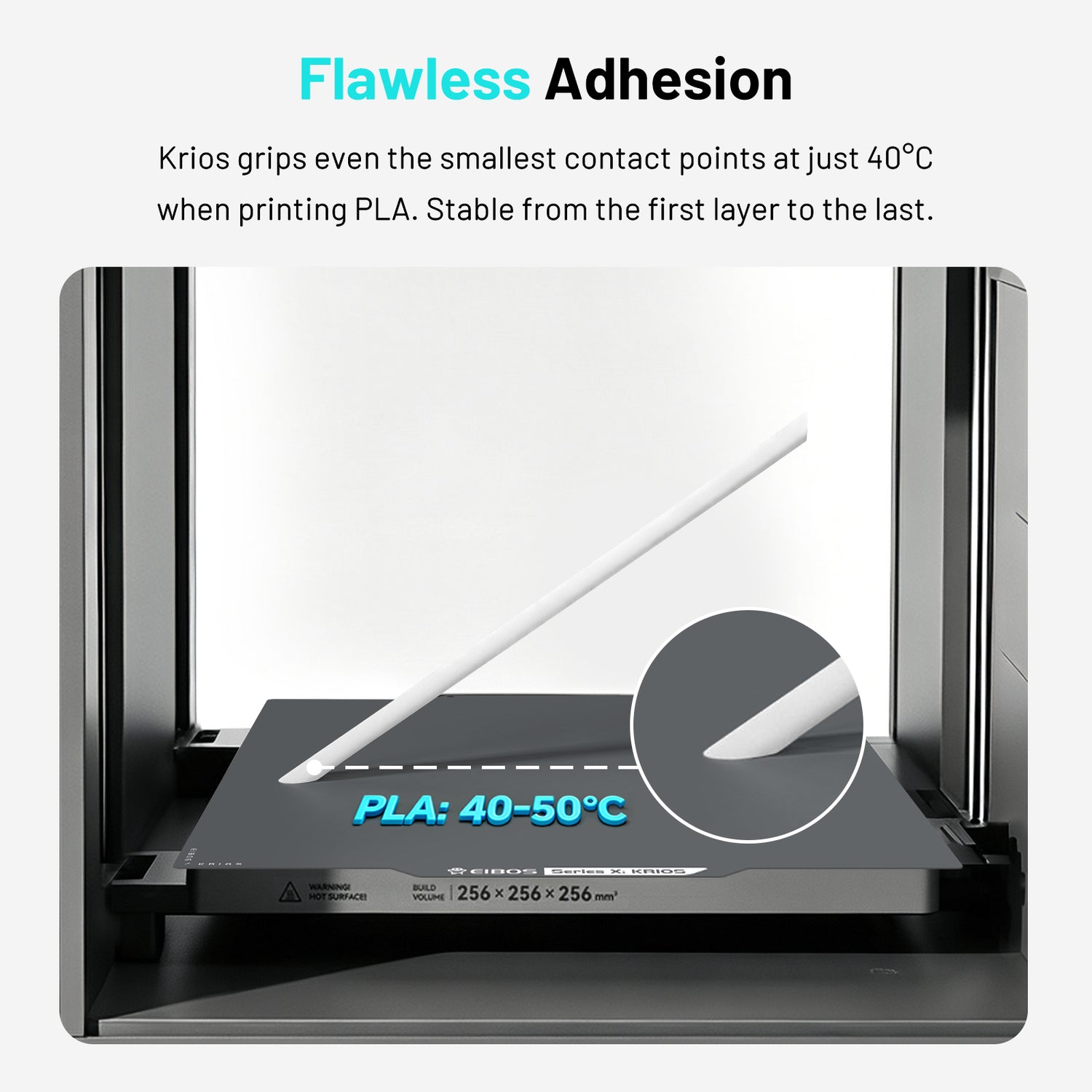 EIBOS Cold Build Plate KRIOS for Flashforge Creator 5 3D Printer