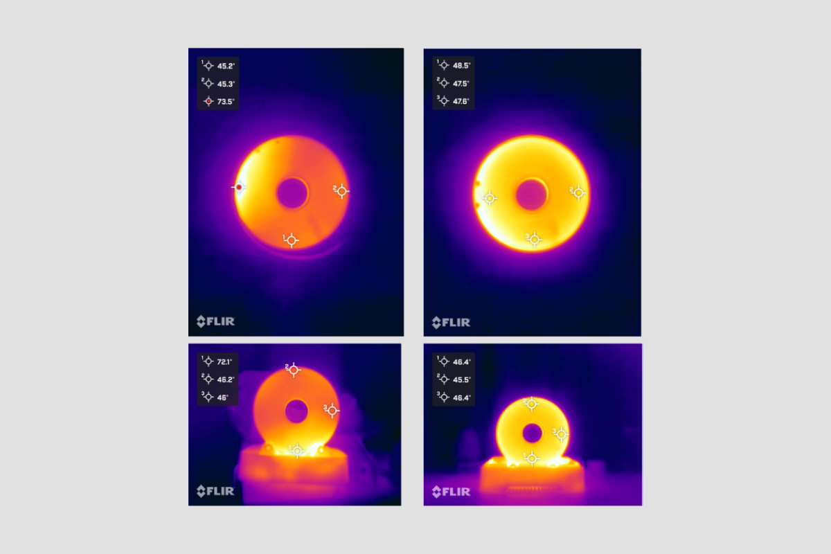 Comparison of the effects of conventional heating and rotary heating