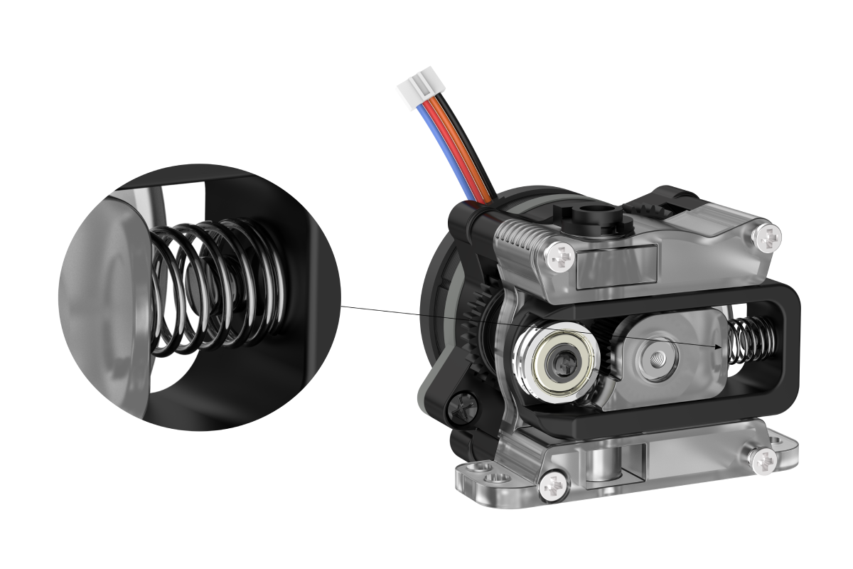 3D Extruder Artemis with built-in spring for flexible materials